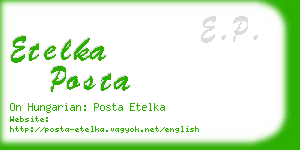 etelka posta business card